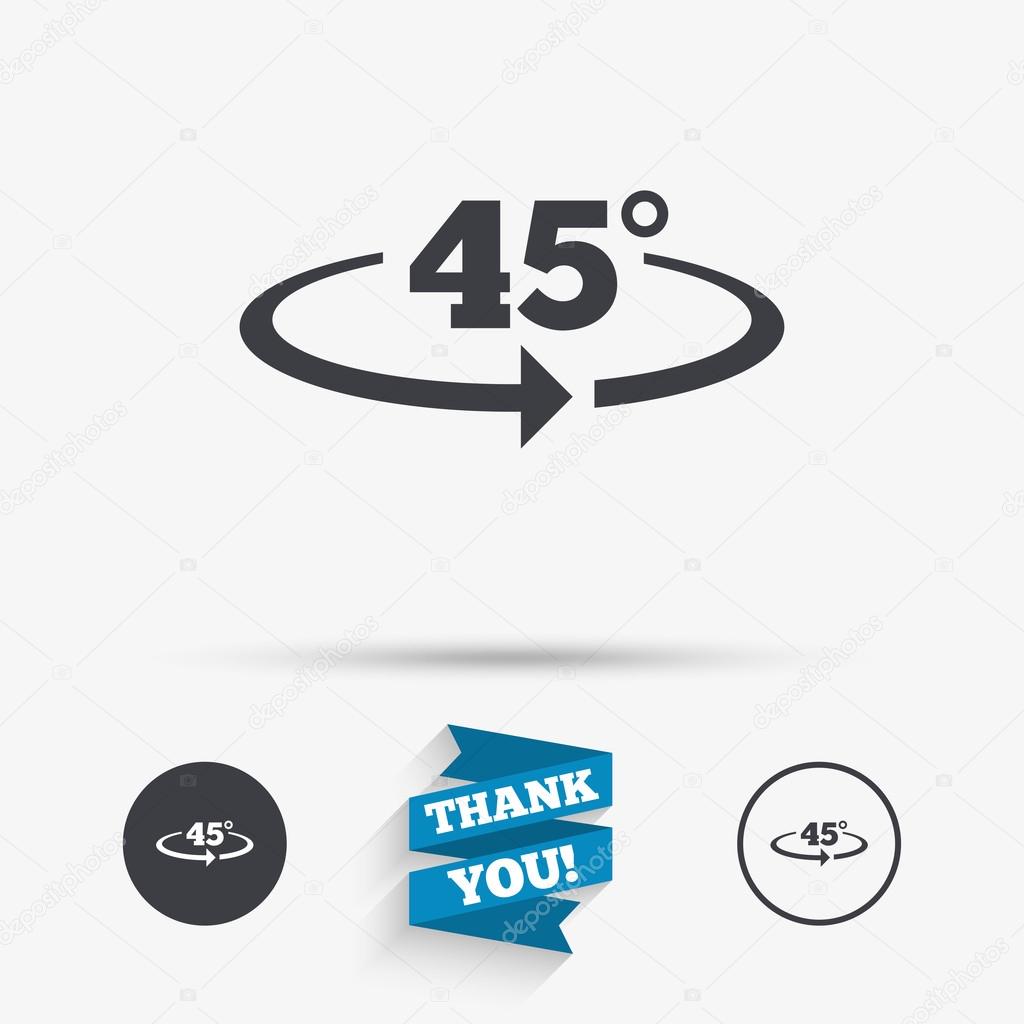 Winkel 45 Grad Zeichen Symbol. Mathematisches Symbol der Geometrie