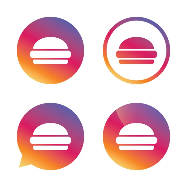 Icône signe hamburger. Symbole Fast Food . — Image vectorielle