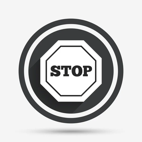 Verkeer stopbord pictogram. waarschuwingssymbool. — Stockvector