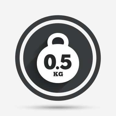 ağırlık işareti simgesi. 0.5 kilogram (kg). posta ağırlık.