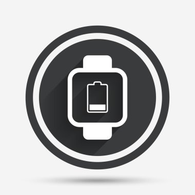 Akıllı izlemek işareti simgesi. Dijital kol saati.