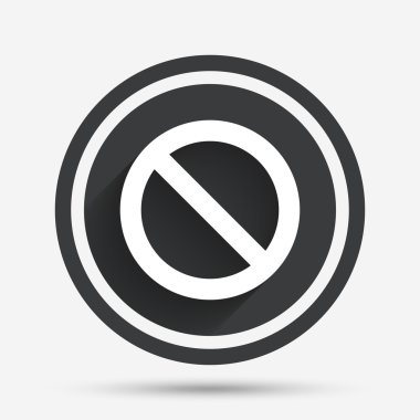 işareti simgesini dur. yasak sembol.