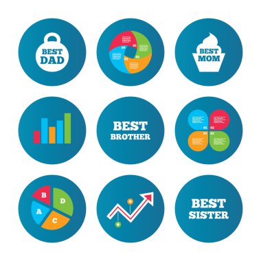 En iyi anne ve baba, kardeş, kardeş simgeler.