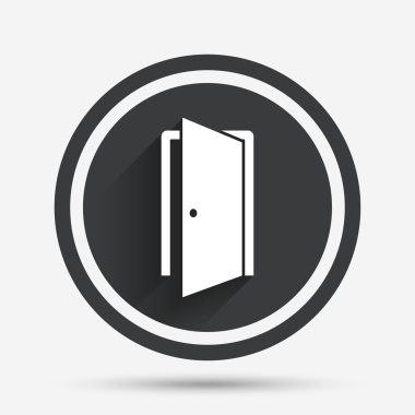 kapı işareti simgesi. girin veya sembol çıkın.