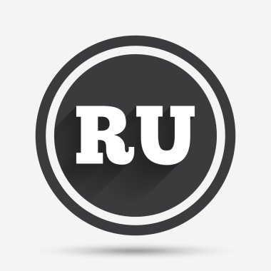 Rusça dil işareti simgesi. ru çeviri.