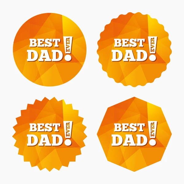 Best father ever sign icon. Award symbol. — Stock Vector