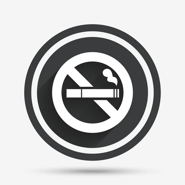 Geen rookvrije teken pictogram. sigaret symbool. — Stockvector