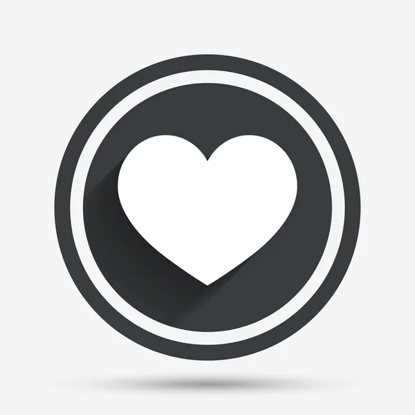 Kärlek-ikonen. Hjärtmärket sign. — Stock vektor