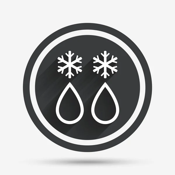 Descongelar icono de signo. Del hielo al símbolo del agua . — Vector de stock