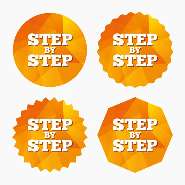 Step by step sign icon. Instructions symbol. — Stock Vector