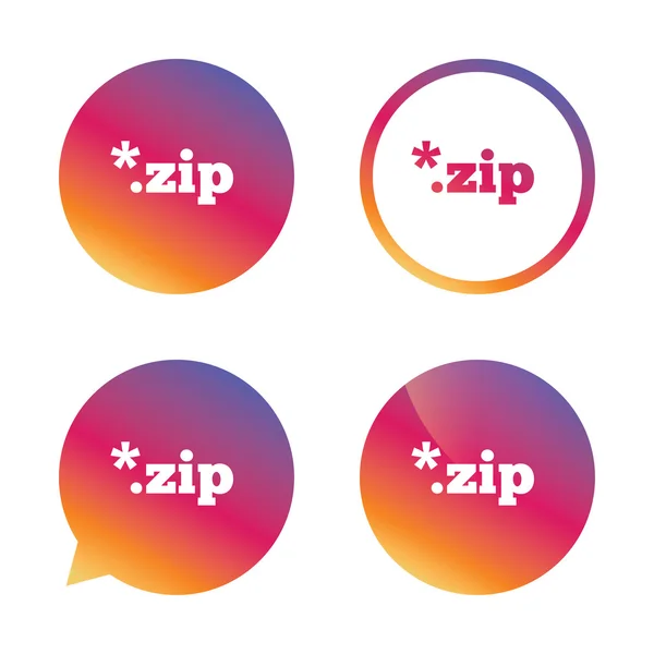 Archivdatei-Symbol. Zip-Taste herunterladen. — Stockvektor