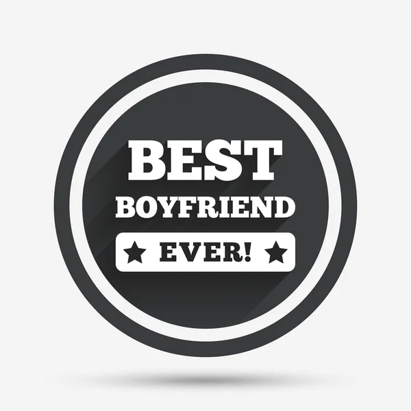 Best boyfriend ever sign icon. Award symbol. — Stock Vector