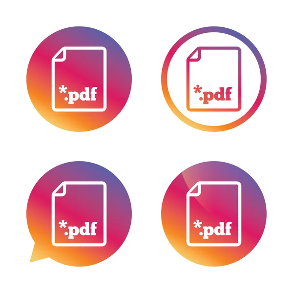 Fichier PDF icône du document. Télécharger le bouton pdf . — Image vectorielle