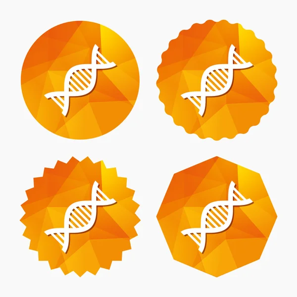 DNA teken pictogram. deoxyribonucleic acid symbool. — Stockvector