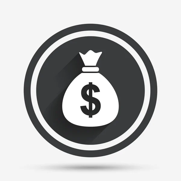 Money bag sign icon. Dollar USD currency. — Stock Vector