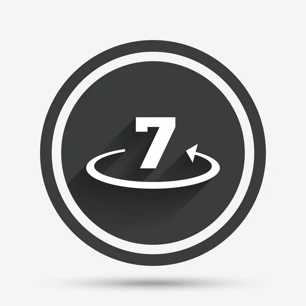 Återlämnande av varor inom 7 dagar logga ikonen. — Stock vektor