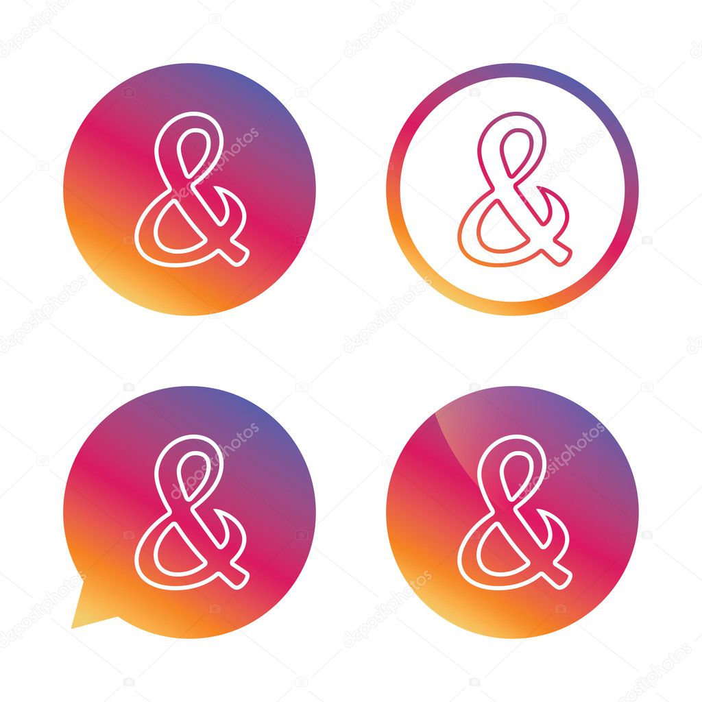 Ampersand sign icons