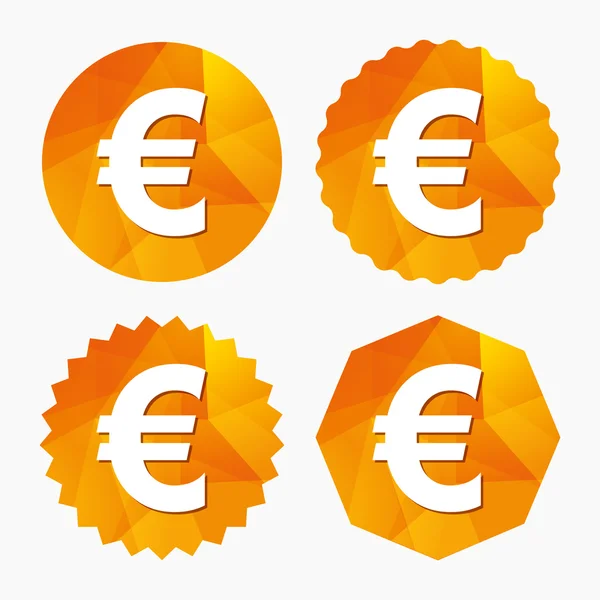 Signo de euro icono. EUR símbolo de moneda . — Archivo Imágenes Vectoriales