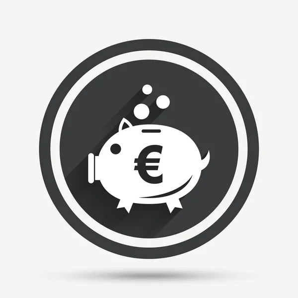 Ícone de sinal de banco porquinho. Símbolo da caixa de dinheiro . — Vetor de Stock