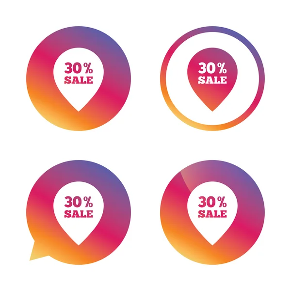 Sale discount icons — Stock Vector