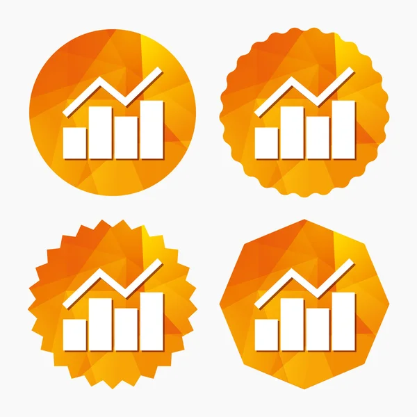 Grafik grafik işareti simgesi. Diyagram simgesi. — Stok Vektör