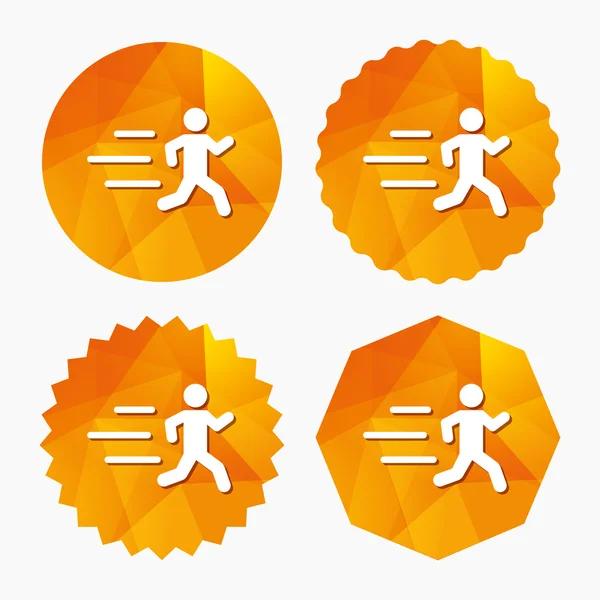 Running sign icon. Human sport symbol. — Stock Vector