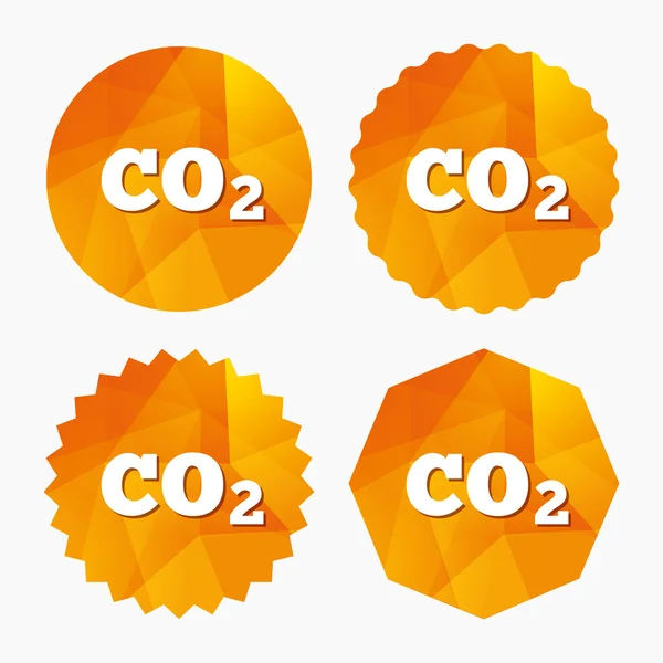 CO2 carbon dioxide formula sign icon. Chemistry. — Stock Vector