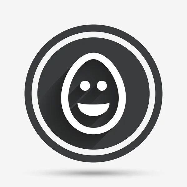 Souris oeuf visage signe icône. Smiley symbole . — Image vectorielle