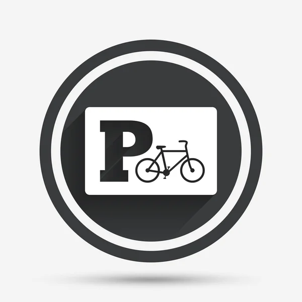 Icono de signo de estacionamiento. Símbolo de estacionamiento de bicicletas . — Archivo Imágenes Vectoriales