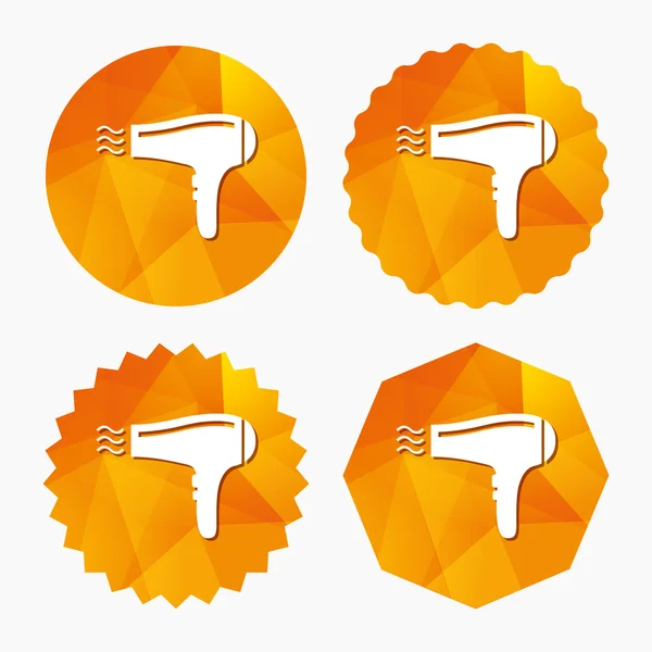 Hairdryer sign icon. Hair drying symbol. — Stock Vector