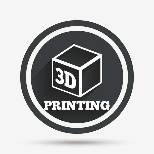 Ícone de sinal de impressão 3D —  Vetores de Stock