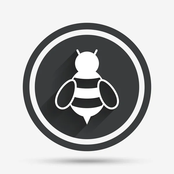 Bienenzeichen-Symbol. Symbol für Honigbiene oder Affen. — Stockvektor