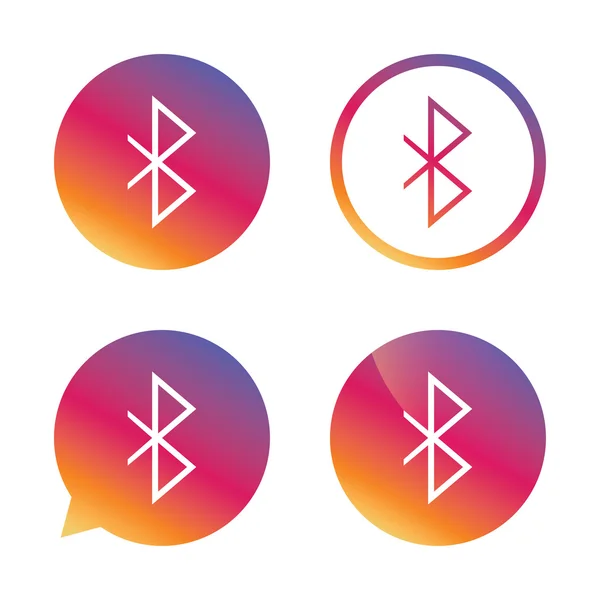 Bluetooth işareti simgesi. mobil şebeke sembolü. — Stok Vektör
