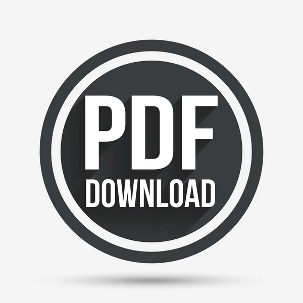 PDF download icoon. uploaden bestand knop. — Stockvector