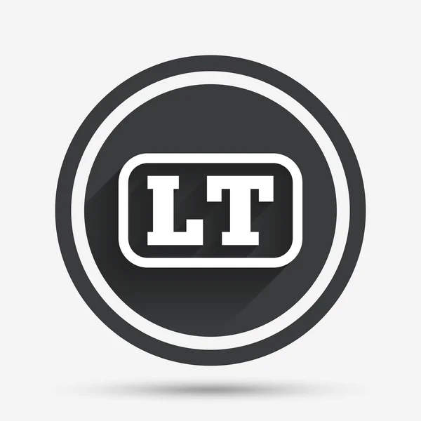 Litevský jazykový znak ikona. lt Překlad. — Stockový vektor