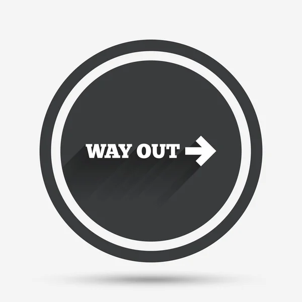 Way out right sign icon. Arrow symbol. — Stock Vector