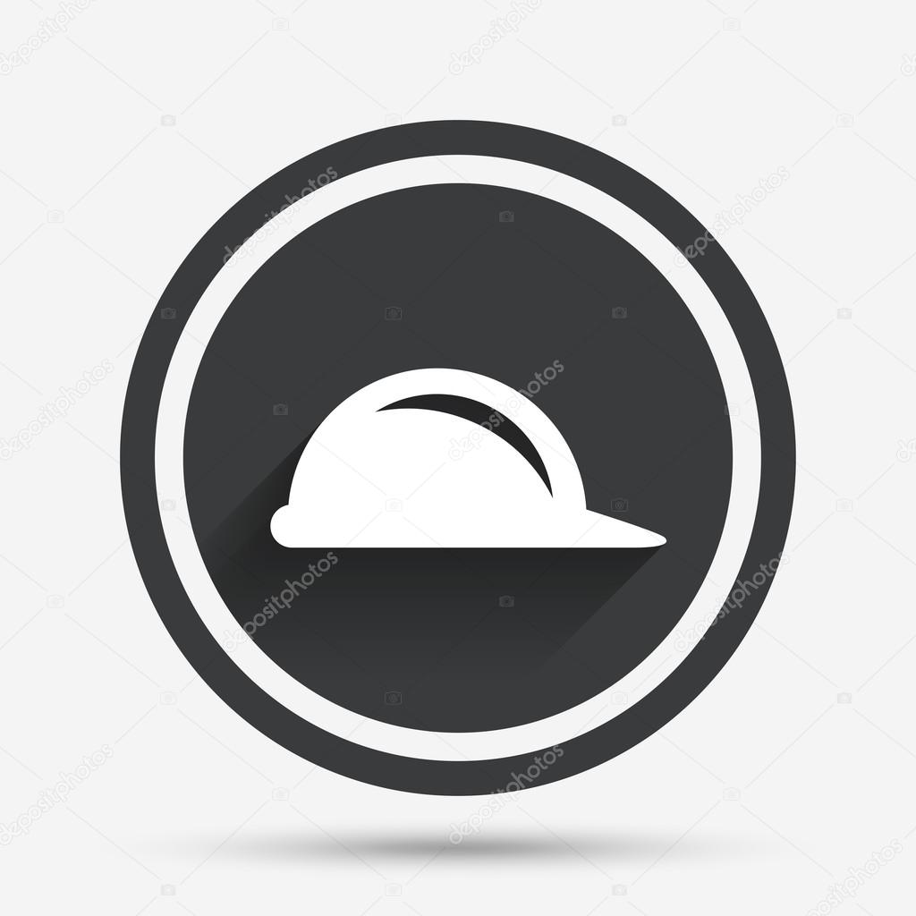 Hard hat sign icon. Construction helmet symbol.