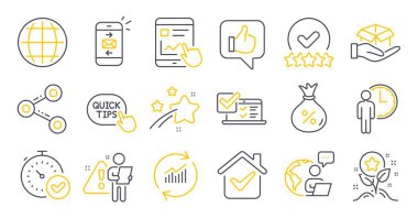 Sadakat Noktaları, Paylaşım, Kredi Sembolleri gibi bir dizi Teknoloji simgesi. Globe, hızlı ipuçları, veri işaretlerini güncelle. Posta, hızlı doğrulama, bekleme kutusu. Derecelendirme yıldızları bekliyor. Çevrimiçi araştırma. Vektör