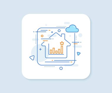 Etkinlik çizgisi simgesi. Soyut vektör düğmesi. İşletme tabelaları. Grafik analizi sembolü. Etkinlik çizgisi simgesi. Ev konsepti rozeti. Vektör