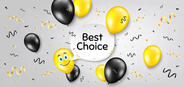 Melhor Escolha Balão Confetti Vetor Fundo Oferta Especial Sinal Venda — Vetor de Stock