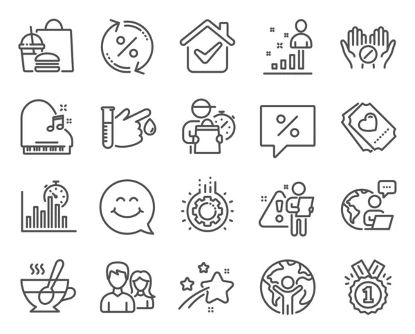 Conjunto Iconos Negocios Icono Incluido Como Negocio Global Piano Signos — Vector de stock