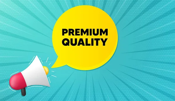 Qualidade Premium Fundo Com Megafone Sinal Produto Alto Símbolo Oferta — Vetor de Stock