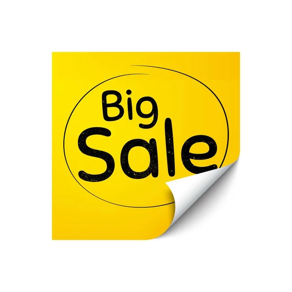 Big Sale Sticker Note Offer Message Special Offer Price Sign — Stock Vector
