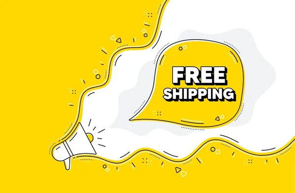 Free Shipping Loudspeaker Alert Message Delivery Included Sign Special Offer — Stock Vector