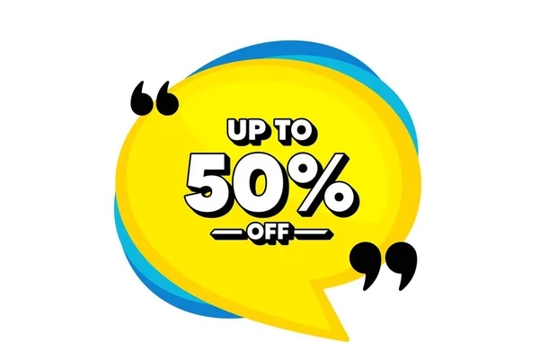 Sale Yellow Speech Bubble Banner Quotes Discount Offer Price Sign — Stock Vector