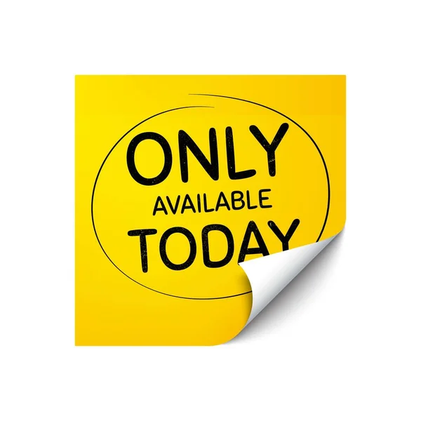 Only Available Today Sticker Note Offer Message Special Offer Price — Stock Vector