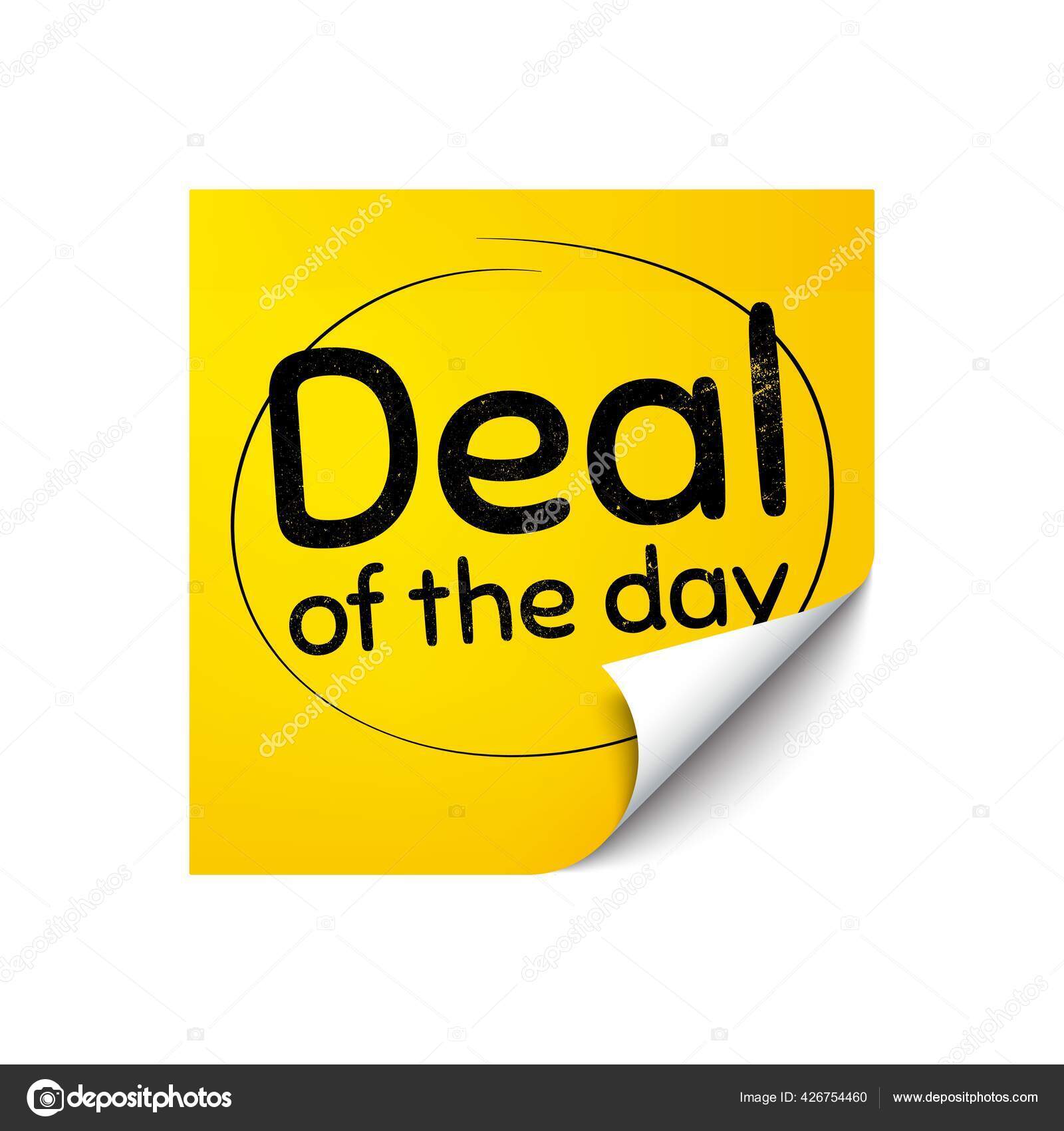 Deal Day Symbol Sticker Note Offer Message Special Offer Price Stock