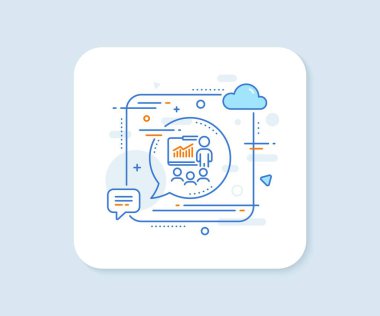 Sunum satırı simgesi. Soyut kare vektör düğmesi. İş görüşmesi tabelası. Konferans sembolü. Sunum satırı simgesi. Konuşma balonu konsepti. Vektör