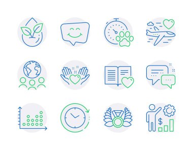 İş simgeleri ayarlandı. Dot arsası olarak ikon, Laureate madalyası, Köpek yarışması tabelaları. Kalbini tut, Aşk Kitabı, Balayı seyahat sembolleri. Küresel iş, organik ürün, zaman değişimi. Vektör