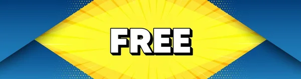 自由なシンボル オファーメッセージ付きのモダンな背景 特別オファーサイン 最高の広告抽象的なバナー 無料のバッジの形 要旨黄色の背景 ベクトル — ストックベクタ